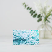 Blauwe oceaangolven, oceaanspray, surfen, natuurli visitekaartje (Staand voorkant)