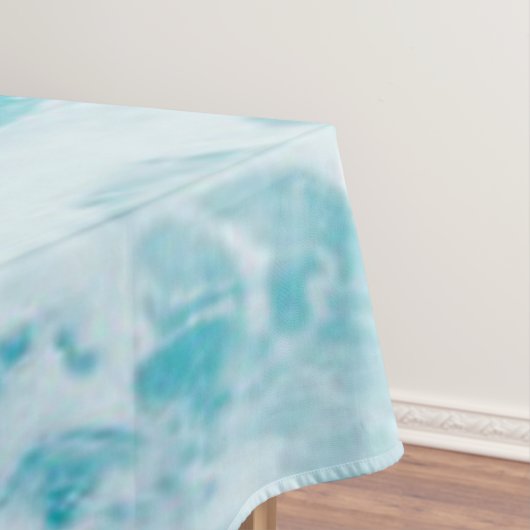 Blauwe oceaangolven onderzoeken tafelkleed (Voorbeeld)