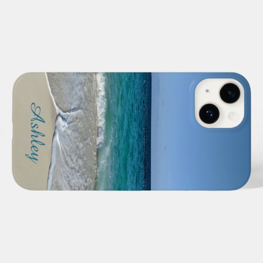 Blauwe oceaangolven op een Caraïbisch strand Case-Mate iPhone Case (Achterkant (horizontaal))