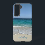 Blauwe oceaangolven op een Caraïbisch strand Samsung Galaxy Hoesje<br><div class="desc">Personaliseer of NIET, volledig aan u. Prachtig hoesje voor nieuwe telefoons of revisie uw huidige telefoon. De oceaangolven op een prachtige zonnige dag op het strand in het Caribisch gebied. Deze foto werd genomen op het Bahamas Paradise Island. Ik hield gewoon van de manier waarop de golven zo uniek crashten....</div>