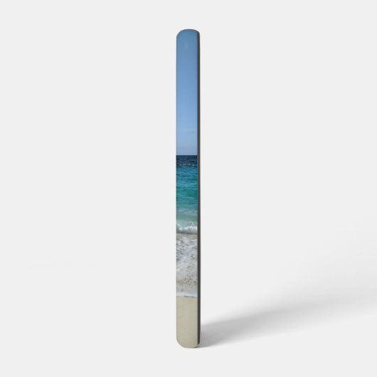 Blauwe oceaangolven op een Caraïbisch strand Samsung Galaxy Hoesje (Linkerkant)