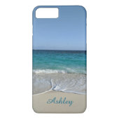 Blauwe oceaangolven op het Caribische strand V2 Case-Mate iPhone Case (Achterkant)