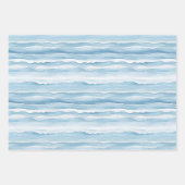Blauwe Oceaangolven Palmboom Bruiloft Inpakpapier Vel (Voorkant)