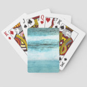Blauwe oceaangolven pokerkaarten (Achterkant)