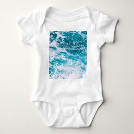 Blauwe oceaangolven romper (Voorkant)