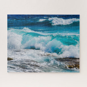 Blauwe Oceaangolven & Rotsen, Familie Legpuzzel