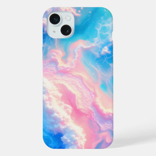 Blauwe Oceaangolven Roze Zomer Zee Strand Turquois iPhone 15 Plus Case