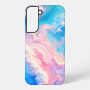 Blauwe Oceaangolven Roze Zomer Zee Strand Turquois Samsung Galaxy Hoesje