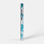 Blauwe oceaangolven samsung galaxy hoesje (Rechterkant)