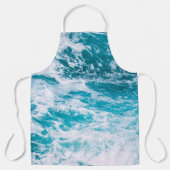 Blauwe oceaangolven schort (Voorkant)