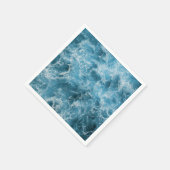 Blauwe oceaangolven servet (Hoek)