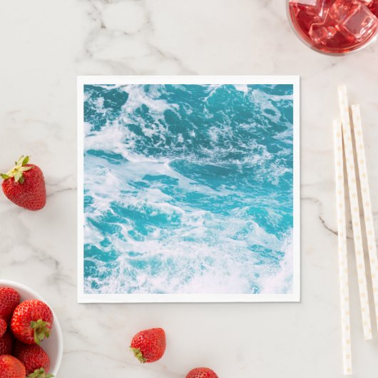 Blauwe oceaangolven servet (Insitu)