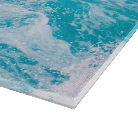 Blauwe oceaangolven snijplank (Hoek)