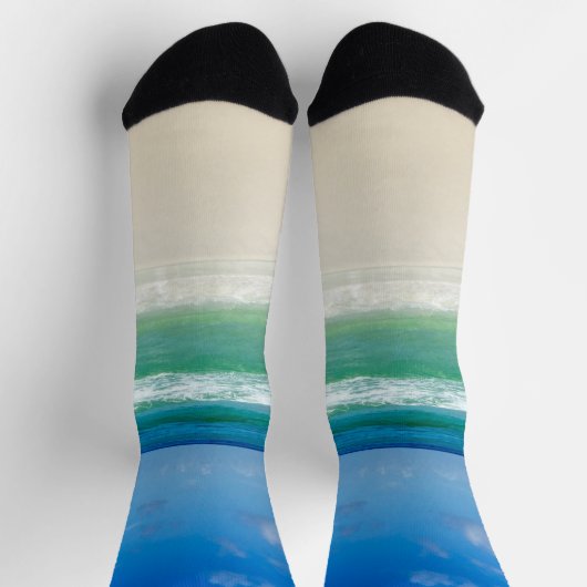 Blauwe oceaangolven sokken (Top)