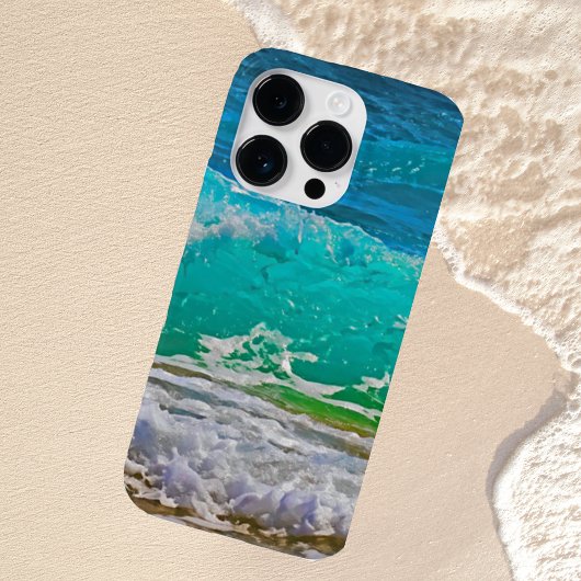 Blauwe oceaangolven stralen kunst Case-Mate iPhone case
