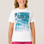 Blauwe oceaangolven t-shirt (Voorkant)