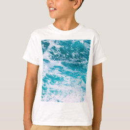 Blauwe oceaangolven t-shirt