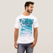 Blauwe oceaangolven t-shirt (Voorkant volledig)