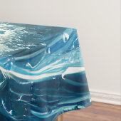 Blauwe oceaangolven tafelkleed (Voorbeeld)