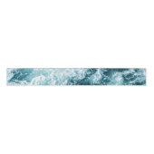 Blauwe oceaangolven textuur grosgrain lint (Voorkant)