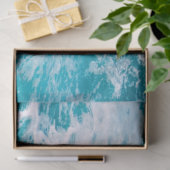 Blauwe oceaangolven tissuepapier (Geschenk)