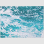 Blauwe oceaangolven tissuepapier (Voorkant)