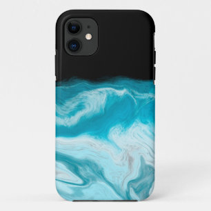 Blauwe oceaangolven Vloeiende kunst Case-Mate iPhone Case