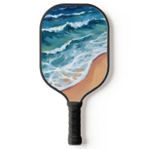 Blauwe Oceaangolven Waterverf