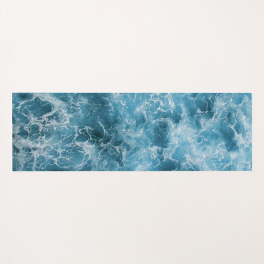 Blauwe oceaangolven yogamat (Achterkant (horizontaal))