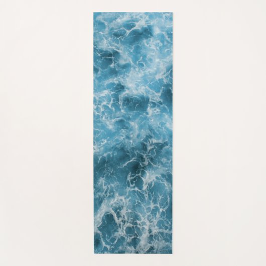 Blauwe oceaangolven yogamat (Voorkant)