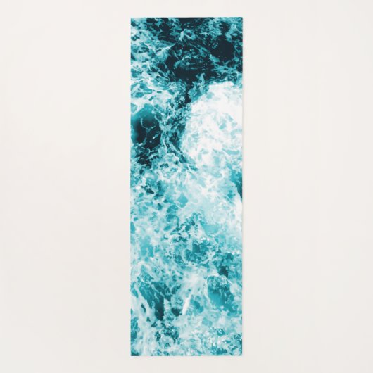Blauwe oceaangolven yogamat (Achterkant)