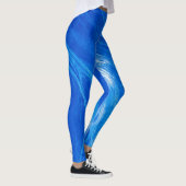 Blauwe Oceaangolven Zomer Leggings (Rechts)