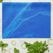 Blauwe Oceaangolven Zomer Theedoek (Gevouwen)