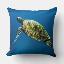 Blauwe oceaangroene zee schildpad