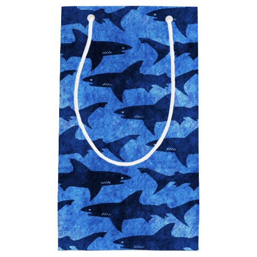 Blauwe oceaanhaai klein cadeauzakje (Voorkant)
