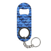 Blauwe oceaanhaai mini flessenopener (Achterkant)