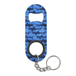 Blauwe oceaanhaai mini flessenopener