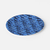 Blauwe oceaanhaai papieren bordje (Gekanteld)