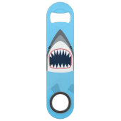 Blauwe oceaanhaai speed flessenopener (Voorkant)