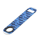 Blauwe oceaanhaai speed flessenopener (Achterkant Gekanteld)