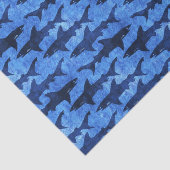 Blauwe oceaanhaai tissuepapier (Detail)