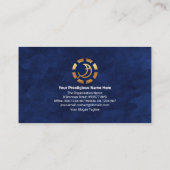 Blauwe oceaankleurige ijsjachvis Christelijke deeg Visitekaartje (Achterkant)