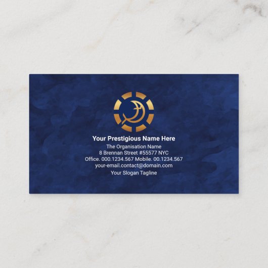 Blauwe oceaankleurige ijsjachvis Christelijke deeg Visitekaartje (Achterkant)