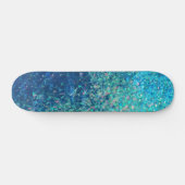 Blauwe oceaanklitter, 7¾" deck persoonlijk skateboard (Horizontaal)