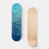 Blauwe oceaanklitter, 7¾" deck persoonlijk skateboard (Voorkant)
