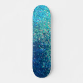 Blauwe oceaanklitter, 7¾" deck persoonlijk skateboard (Voorkant)