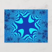 Blauwe oceaankruis briefkaart (Voorkant)