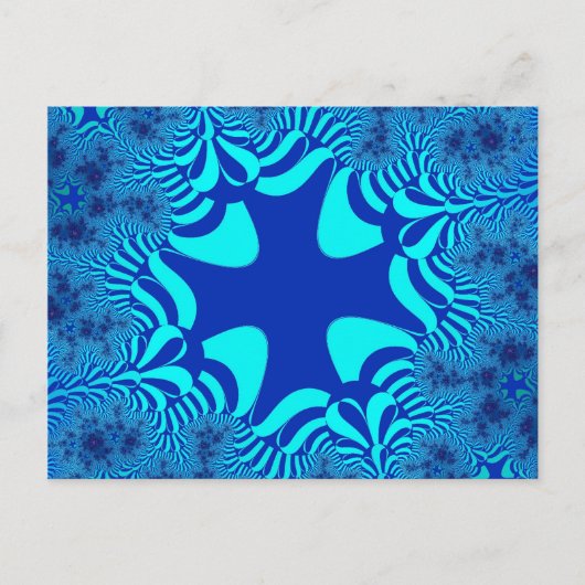 Blauwe oceaankruis briefkaart (Voorkant)