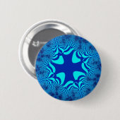 Blauwe oceaankruis ronde button 5,7 cm (Voorkant /achterkant)