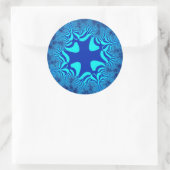 Blauwe oceaankruis ronde sticker (Tas)